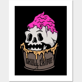 Skull icecream Posters and Art